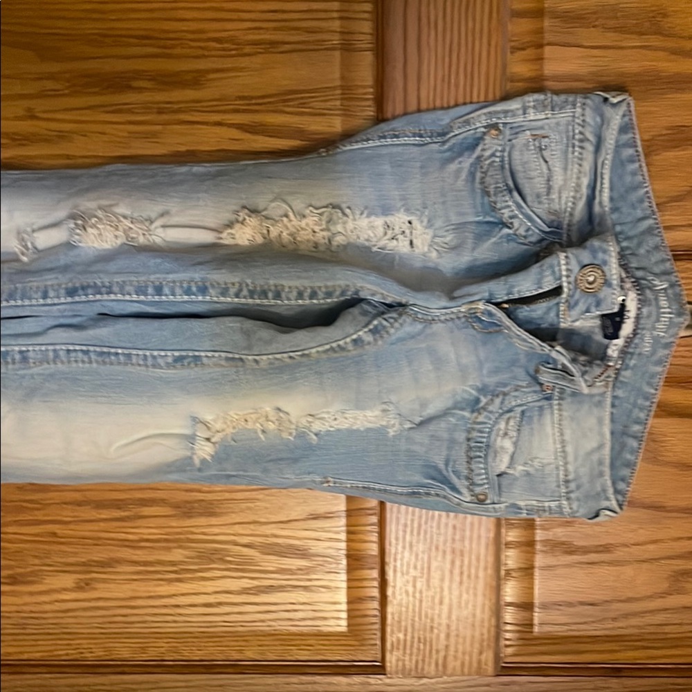Light Blue Distressed Women's Jeans